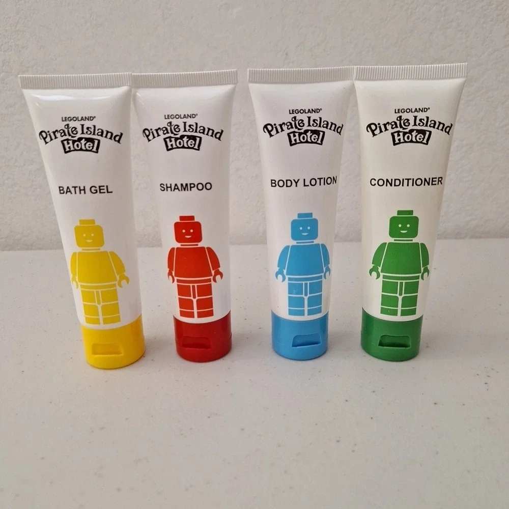 New LEGOLAND Pirate Island Hotel Resort Shampoo Conditioner Bath Gel Body Lotion
